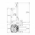 Чертеж Ричтрак Aurora Forklift CQD16-GB2S, 1,6т