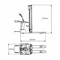 Чертеж Штабелер Aurora Forklift CDDK15-I
