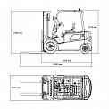 Чертеж Электропогрузчик AURORA MK50-Li, 5т, Li-ion